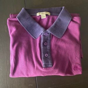 Burberry Brit Burgundy/Purple Mens Polo